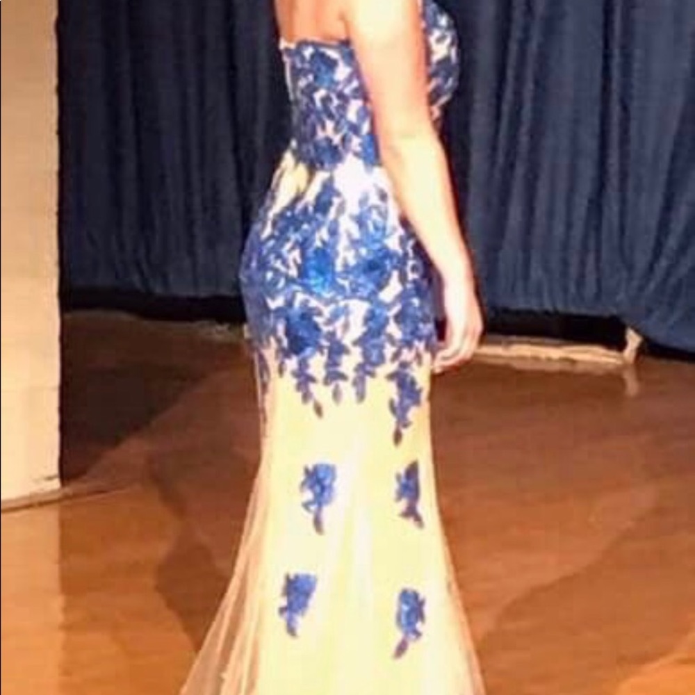 Prom/Evening Dress Blue Roses